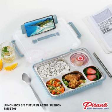 SUBRON SUS 304 Food Tray Lunch Box Kotak Bekal Catering 5 Sekat Wadah Mangkuk Sayur Stainless