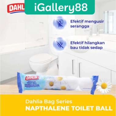 Dahlia Kamper Napthalene Toilet Ball White Putih Warna Menghilangkan Bau Mengusir Serangga Putih isi