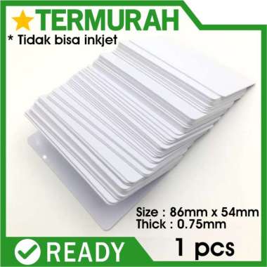 Kartu Pvc Polos Blank iD card bs inkjet Tanpa Chip Thermal Overlay ISO