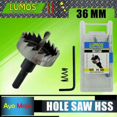 Hole Saw HSS LUMOS 36mm / HoleSaw Besi 36mm / Mata Bor Besi 36 mm HSS
