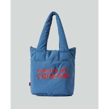 Crème et Caramel Nylon Puffy Tote Bag CC9-1289 Blue