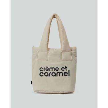 Crème et Caramel Nylon Puffy Tote Bag CC9-1289 Cream