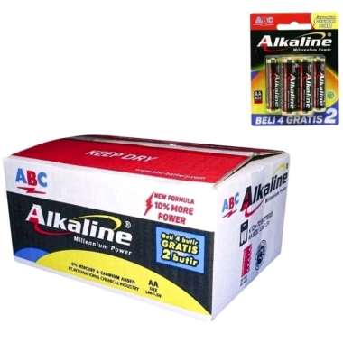 1 Dus isi 12 Set ABC Alkaline A2 AA isi 6 Baterai Jam Dinding Batu Batre Mainan Batere Senter