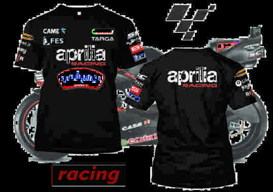 kaos racing aprilia racing team hitam L