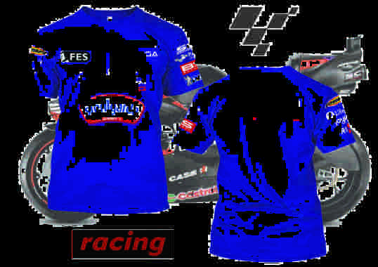 kaos racing aprilia racing team biru XL
