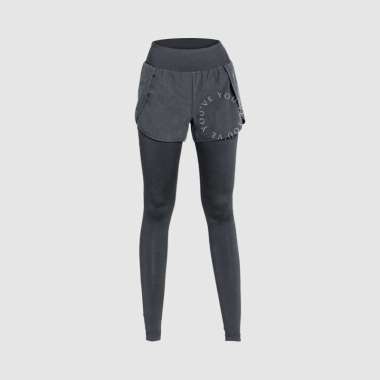 YouHave Celana Yoga Legging Celana Olahraga 2in1 Wanita High Waist Wanita Celana Hijab High Waist Po