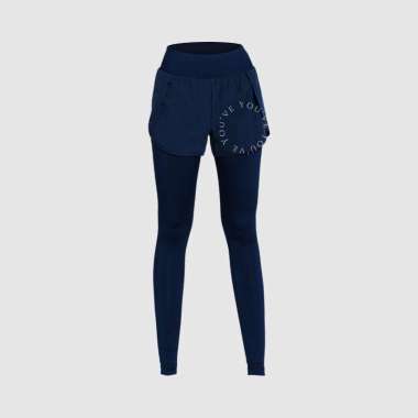 YouHave Celana Yoga Legging Celana Olahraga 2in1 Wanita High Waist Wanita Celana Hijab High Waist Po