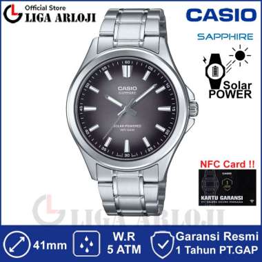 CASIO MTS-RS100D-1AVDF Jam Tangan Pria Analog Solar Sapphire MTS-RS100D-1A MTSRS100D Original
