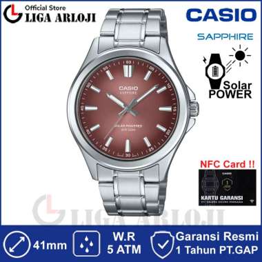 CASIO MTS-RS100D-5AVDF Jam Tangan Pria Analog Solar Sapphire MTS-RS100D-5A MTSRS100D Original