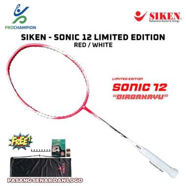 Raket Badminton SIKEN SONIC 12 Limited Edition Red White