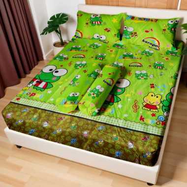 Berkah Saluyu - Sprei Set New Motif Ukuran 160x200cm Anak Motif Karakter Keropi