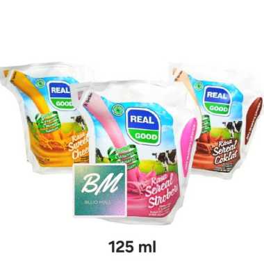 Real Good Susu UHT Bantal Pouch 125ml Coklat
