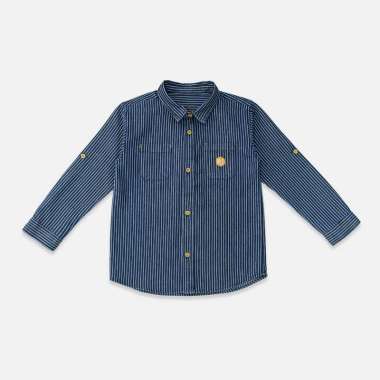 Shirt/ Kemeja Anak Laki/ Rodeo Junior Denim Stripe Shirt 10 tahun