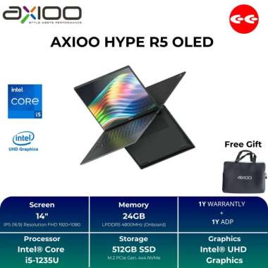 AXIOO HYPE 5 R5 I5 1235 SSD 512 RAM 24GB W11