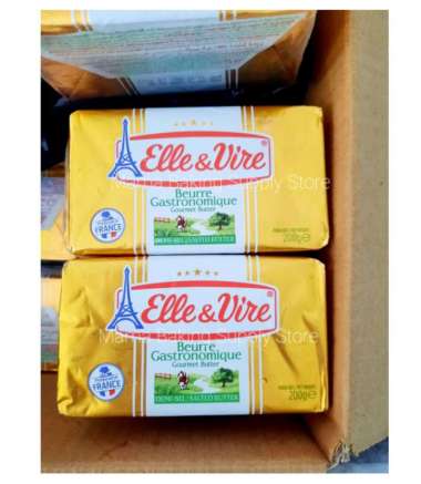 ELLE & VIRE Elle and Vire Mentega Asin SALTED Gourmet Butter 200 gr