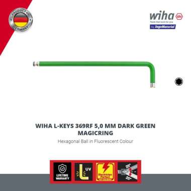 Wiha L-Keys 369RF 5mm Dark Green MagicRing - Kunci L Hexagonal