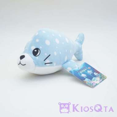boneka magnet tempelan kulkas anjing laut seal biru small