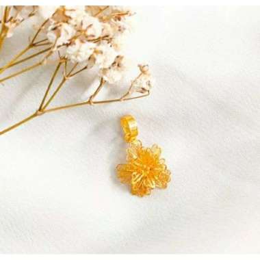 liontin model kendari vintage elegant emas asli