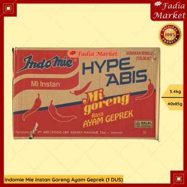 Indomie Mie Instant Goreng Ayam Geprek Hype Abis 85g (1 KARTON DUS 40x85g)