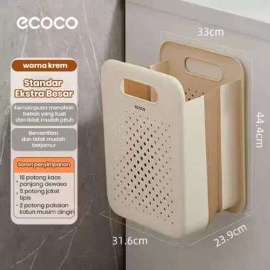ECOCO Dirty Clothes Basket - Keranjang Pakaian Kotor Rumah Tangga Keranjang Pakaian Kotor Kamar Mand