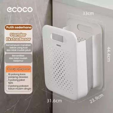 ECOCO Dirty Clothes Basket - Keranjang Pakaian Kotor Rumah Tangga Keranjang Pakaian Kotor Kamar Mand
