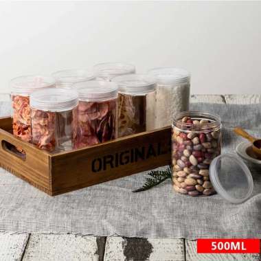 Food Container Round 500 ml (8*12 cm) - Korea No.1 Food container toples bening transparan plastik s