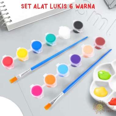 Alat Lukis 1 Set Lengkap - Cat Akrilik, Kuas Lukis, Alat Melukis Anak Dewasa, Set Mewarnai Murah