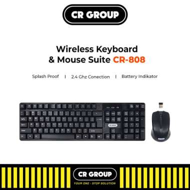 [CRGROUP] Kombo 2 in 1 Wireless Keyboard & Wireless Mouse Nano USB Receiver Simple Keyboard & Mouse