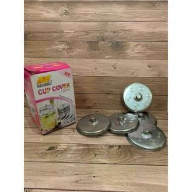 SSA TUTUP GELAS STAINLESS STEEL DIAMETER 8CM NAGAKO HARGA PER 12bh Tanpa Bubble