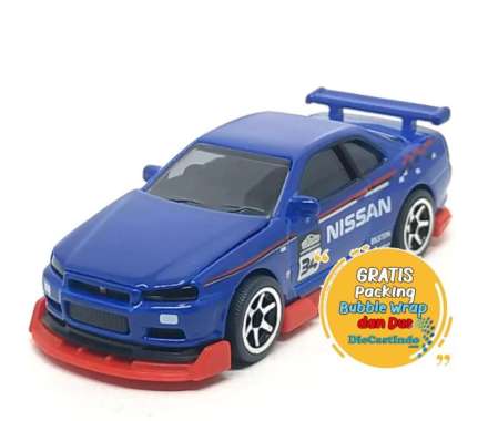 Majorette Japan Series Mix 3 Nissan GT-R R34 Biru