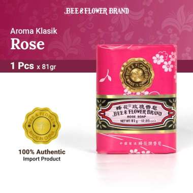 Bee Flower Import Rose 81 gr - Sabun Tawon Rose Original 81gr