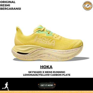 Hoka Skyward X Mens running Yellow Carbon plate Original Resmi 42 2/3