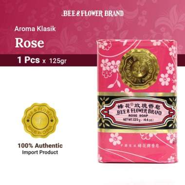 Bee Flower Import Rose 125 gr - Sabun Tawon Rose Original 125gr