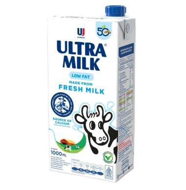 Promo Harga Ultra Milk Susu UHT Low Fat Full Cream 1000 ml - Blibli