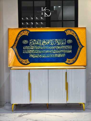 SURAH Hiasan Dinding Muslim Kristal Porcelen LED Pajangan Kaligrafi Islam Pajangan Dinding Aesthetic