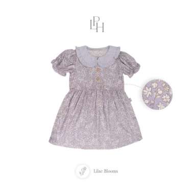 Little Palmerhaus Chelsea Dress Anak Perempuan 5 tahun Lilac Blooms