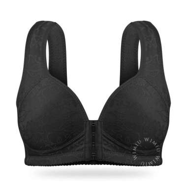 WIMIU AFF BH Wanita Premium Bra Wanita Kait Depan Wanita BRA 100094 Black 38