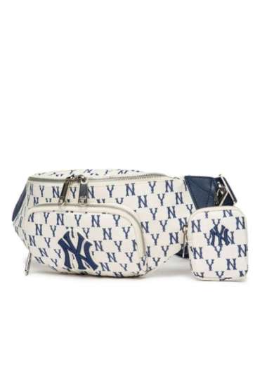 MLB Korea Monogram Hip Sack NY Yankees - Cream (Navy)