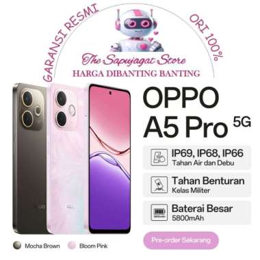 Oppo A5 Pro 5G 8/256 New Garansi Resmi Promo Bandung - Promo Pink