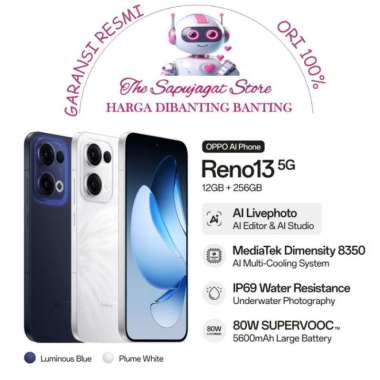 Oppo Reno 13 5G 12/256 New Garansi Resmi Promo Bandung - Promo Blue