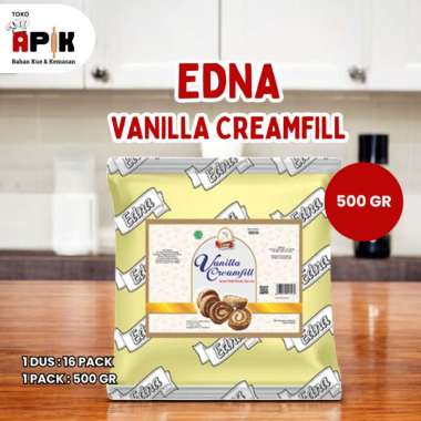 Edna Vanilla Creamfill 500 GR / Edna Creamfill 500 gram / Selai Roti Rasa Vanila