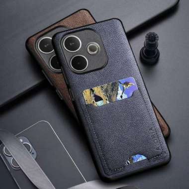 OPPO A5 PRO CASE LEATHER WITH CARD WITH SLOT CARD AIORIA PREMIUM COVER CASING OPPO A5 PRO COFFE SLOT