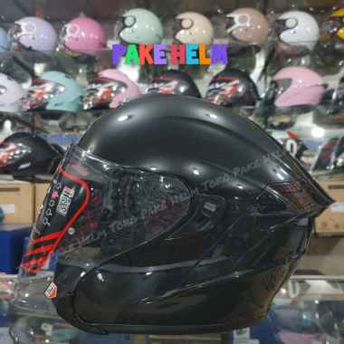 HELM NJS KAIROZ DOUBLE VISOR BLACK GLOSY S