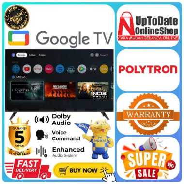 TV POLYTRON PLD40RG9059 PLD40RG 40RG GOOGLE SMART TV FHD LED POLYTRON 4K UHD SMART GOOGLE TV POLYTRO