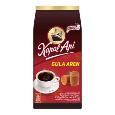 Kapal api isi 10 sachet (kopi susu / less sugar / one kopi + gula / special mix / gula aren) gula ar