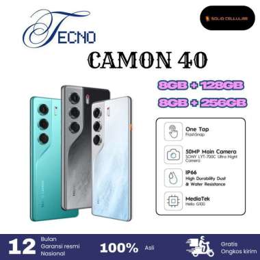 TECNO CAMON 40 8/128 GARANSI RESMI BLACK