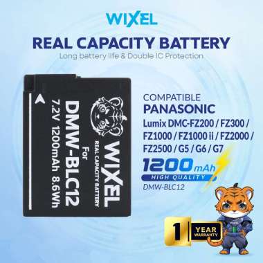 WIXEL Baterai Kamera DMW-BLC12 for Panasonic Lumix DMC-FZ200 / DMC-FZ300 / DMC-FZ1000 / DMC-FZ1000 I