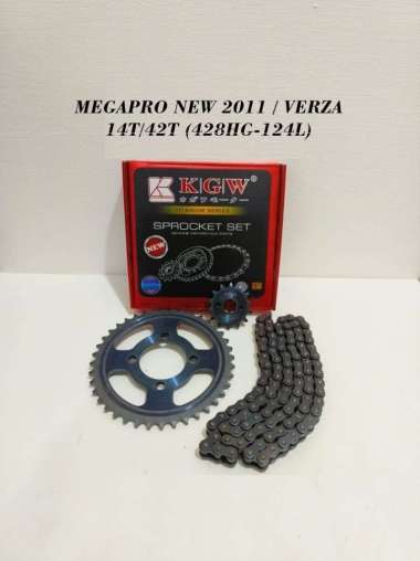 Gear Set Gir Set Mega Pro New / Mono supra Gtr Verza Sonic Cb 150r Cbr 150 Chain Kit Gear Paket Orig