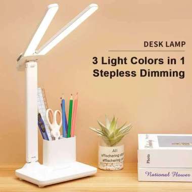 VIGAOT Lampu Meja Belajar Double Head 3 Color VG-31 Lampu Meja Belajar Buat Jepit Lamou Lapu Listrik