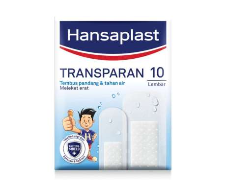 Hansaplast Transparan Anti Air isi 10 lembar - Plester Luka Anti Air
